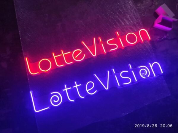 lotte vision lotte vision neon sign