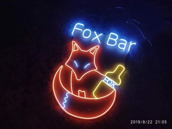 fox bar neon sign