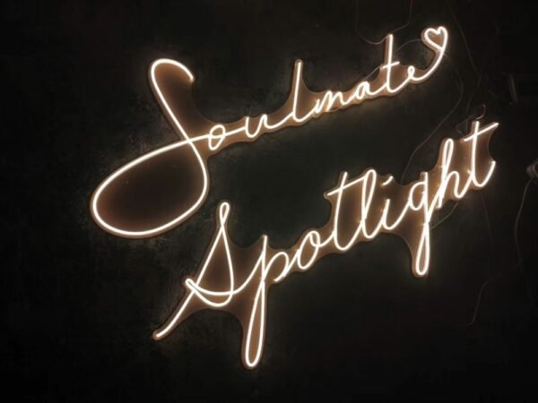 soulmate spotlight neon sign
