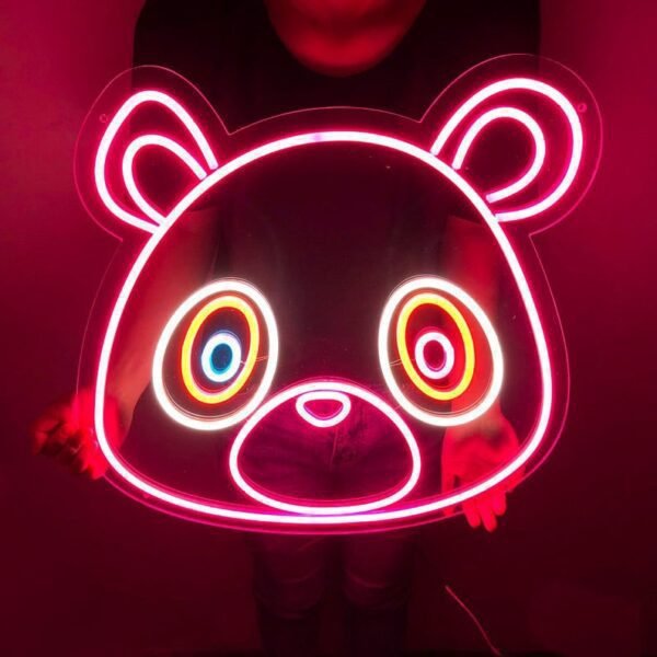 cute bear neon sign