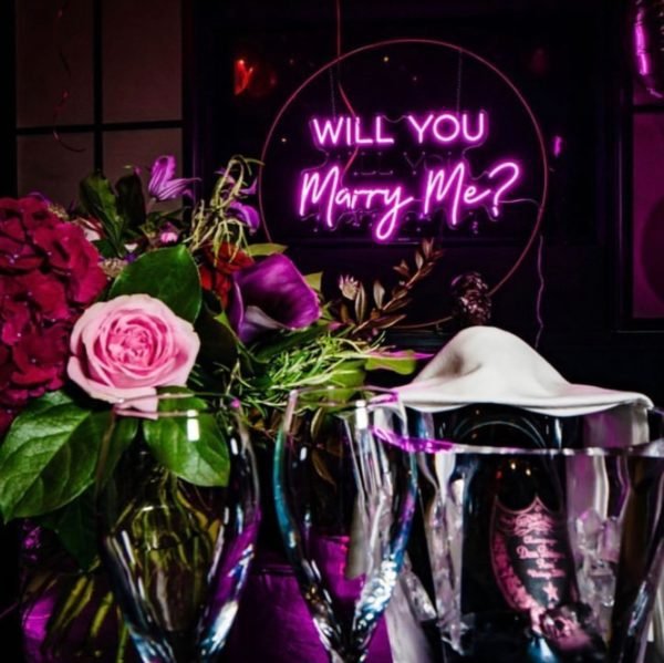 will you marry me neon sign