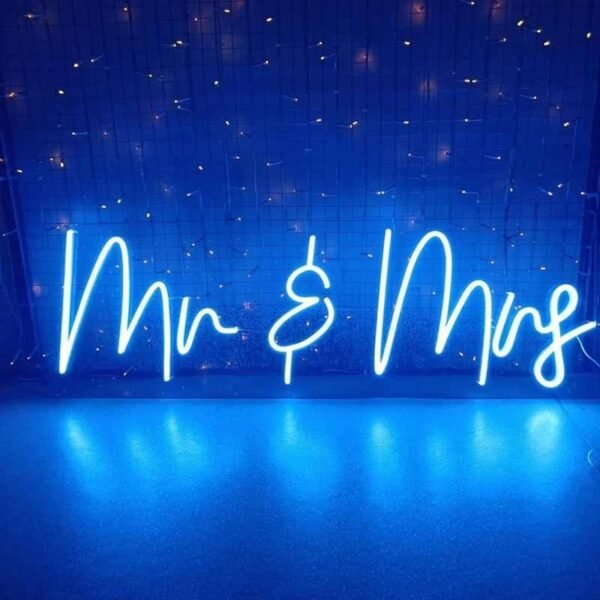 mr & mrs neon sign