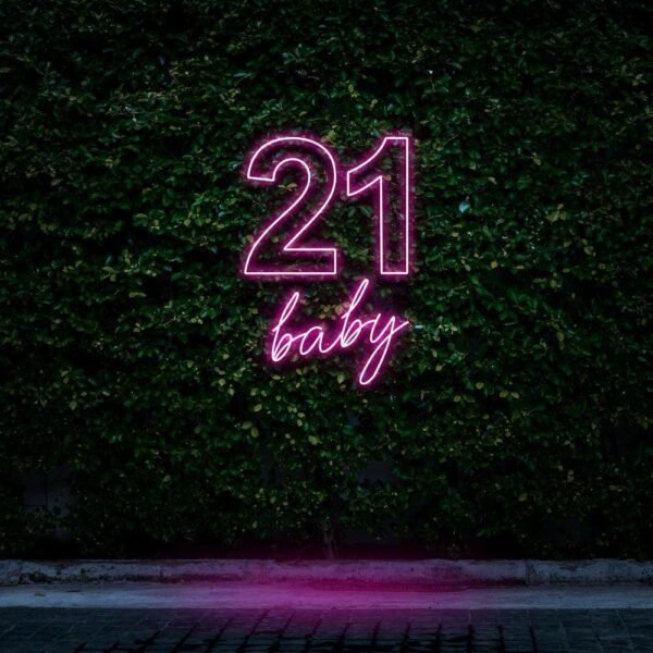 21 baby neon sign