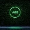 a & b neon sign