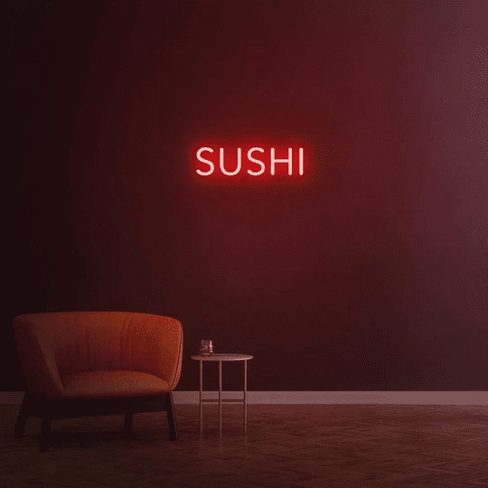 sushi neon sign