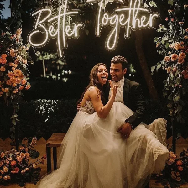 better together neon sign