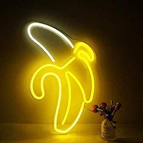 banana neon sign