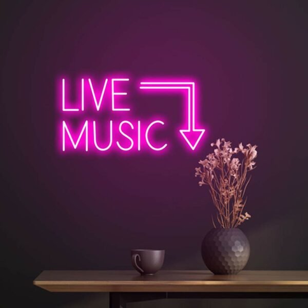 live music neon sign