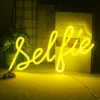 selfie neon sign