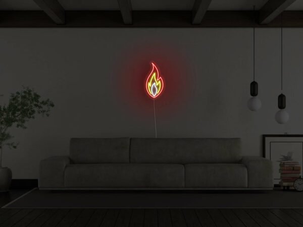 flame neon sign