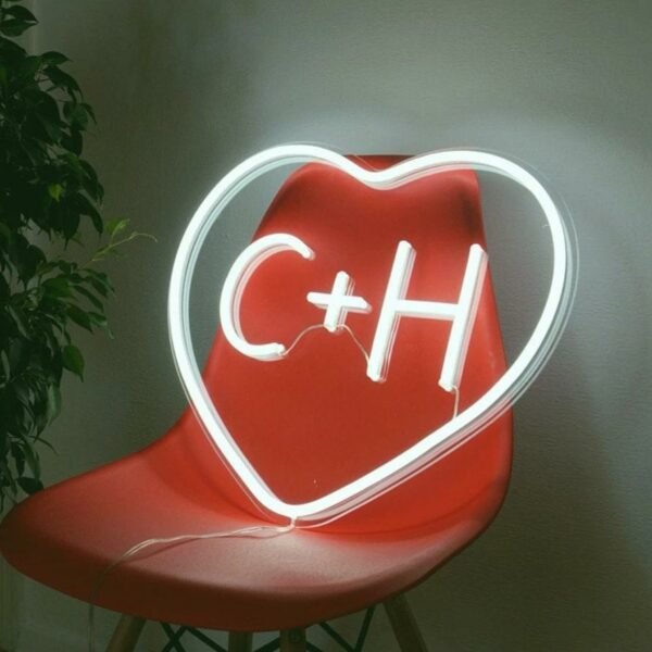 c+h neon sign