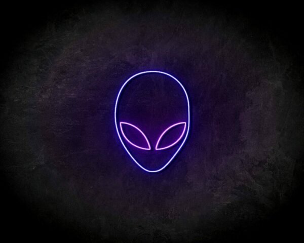 alien scaled neon sign