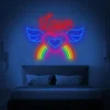 LGBT Love Rainbow Wings Neon Sign